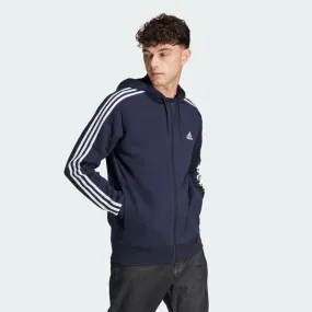 adidas Essentials French Terry 3-Stripes Full-Zip Men's Hoodie