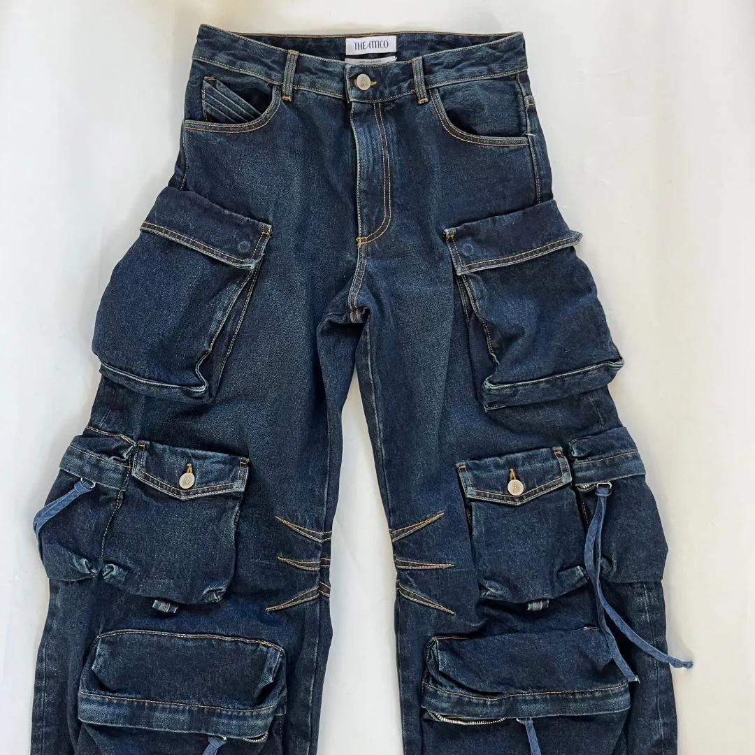 Attico Fern denim cargo pants