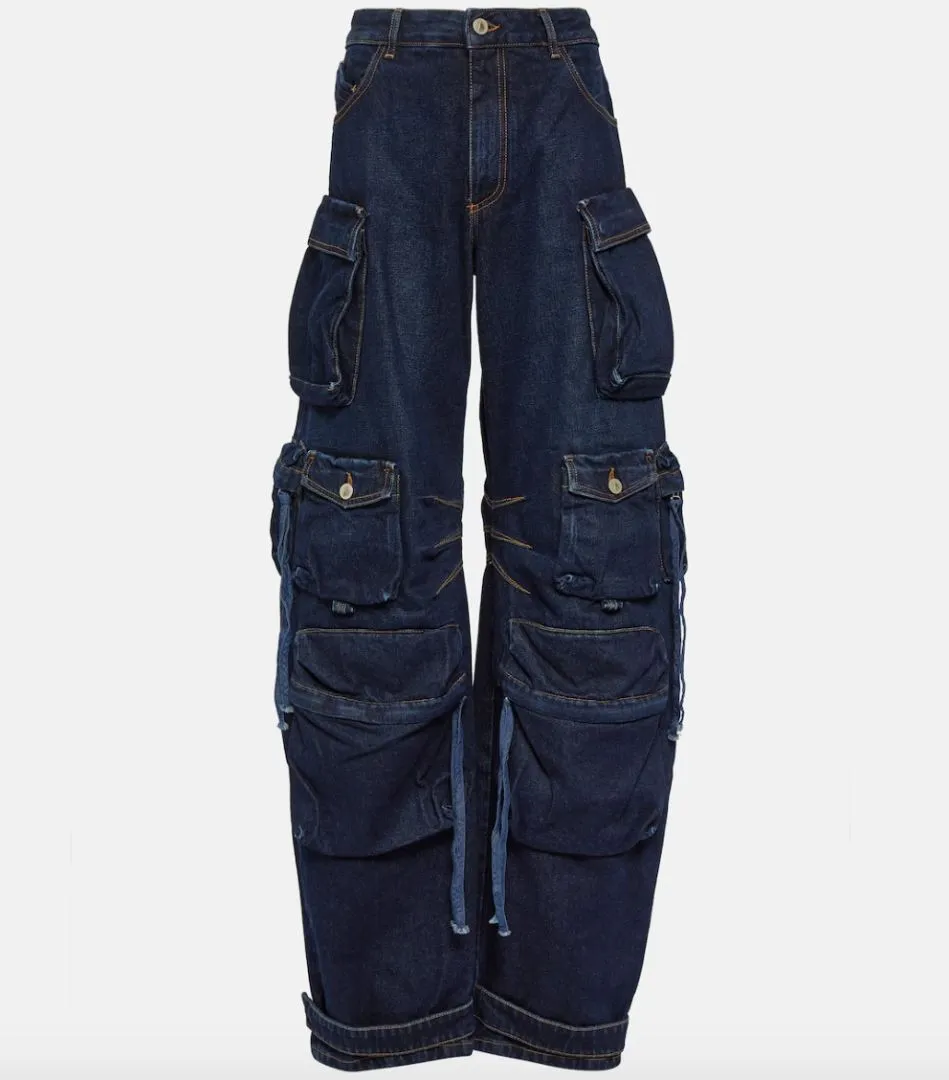 Attico Fern denim cargo pants