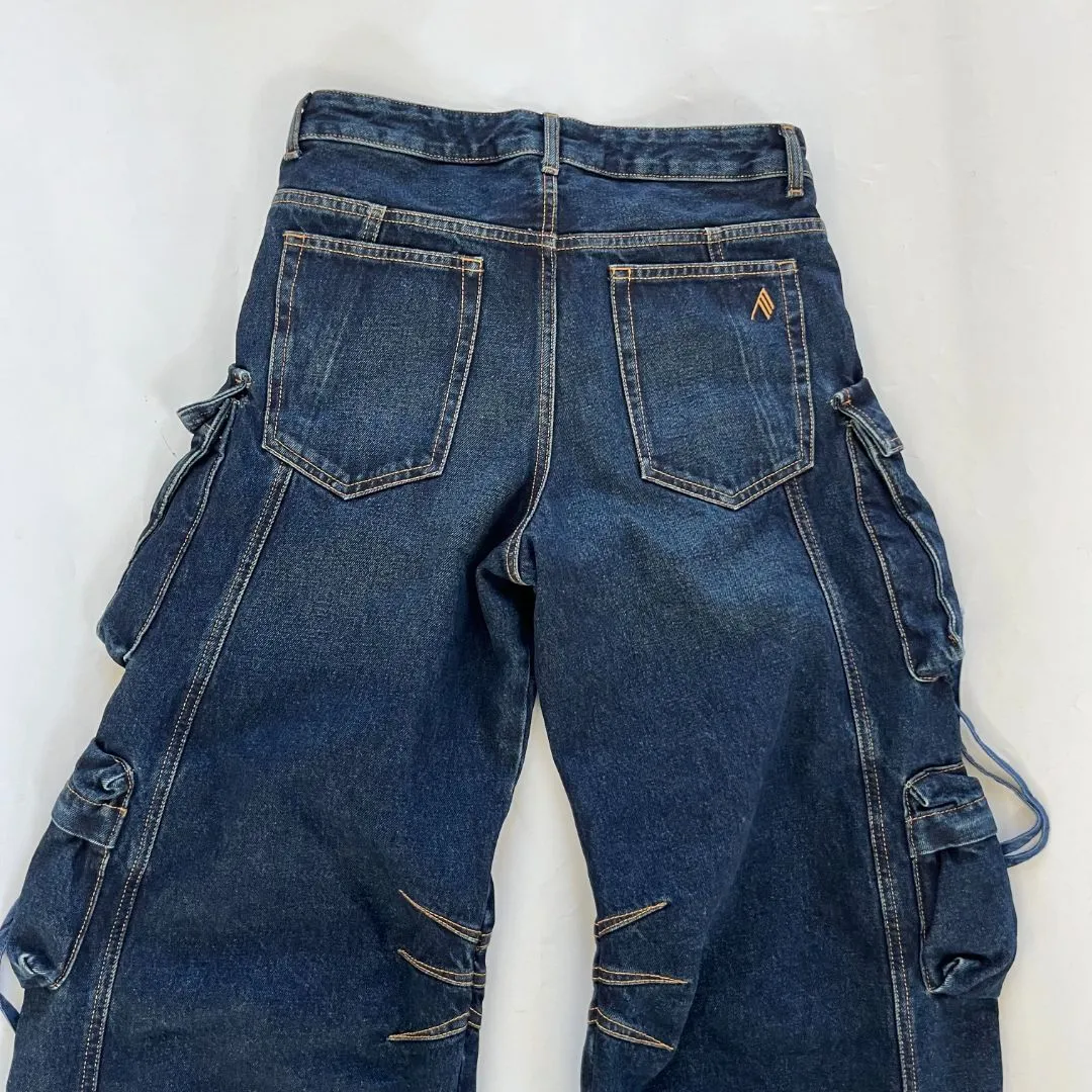 Attico Fern denim cargo pants