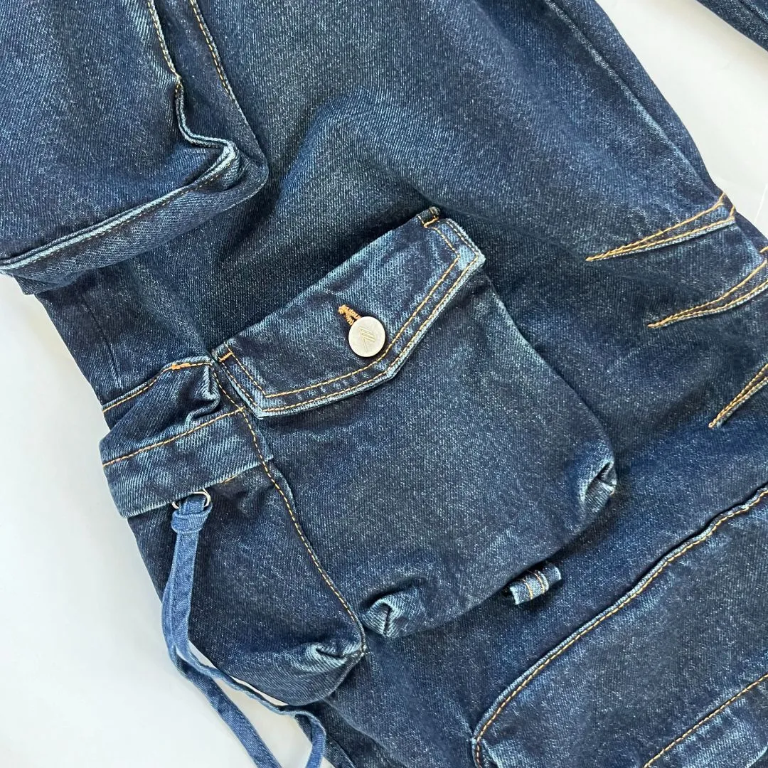 Attico Fern denim cargo pants