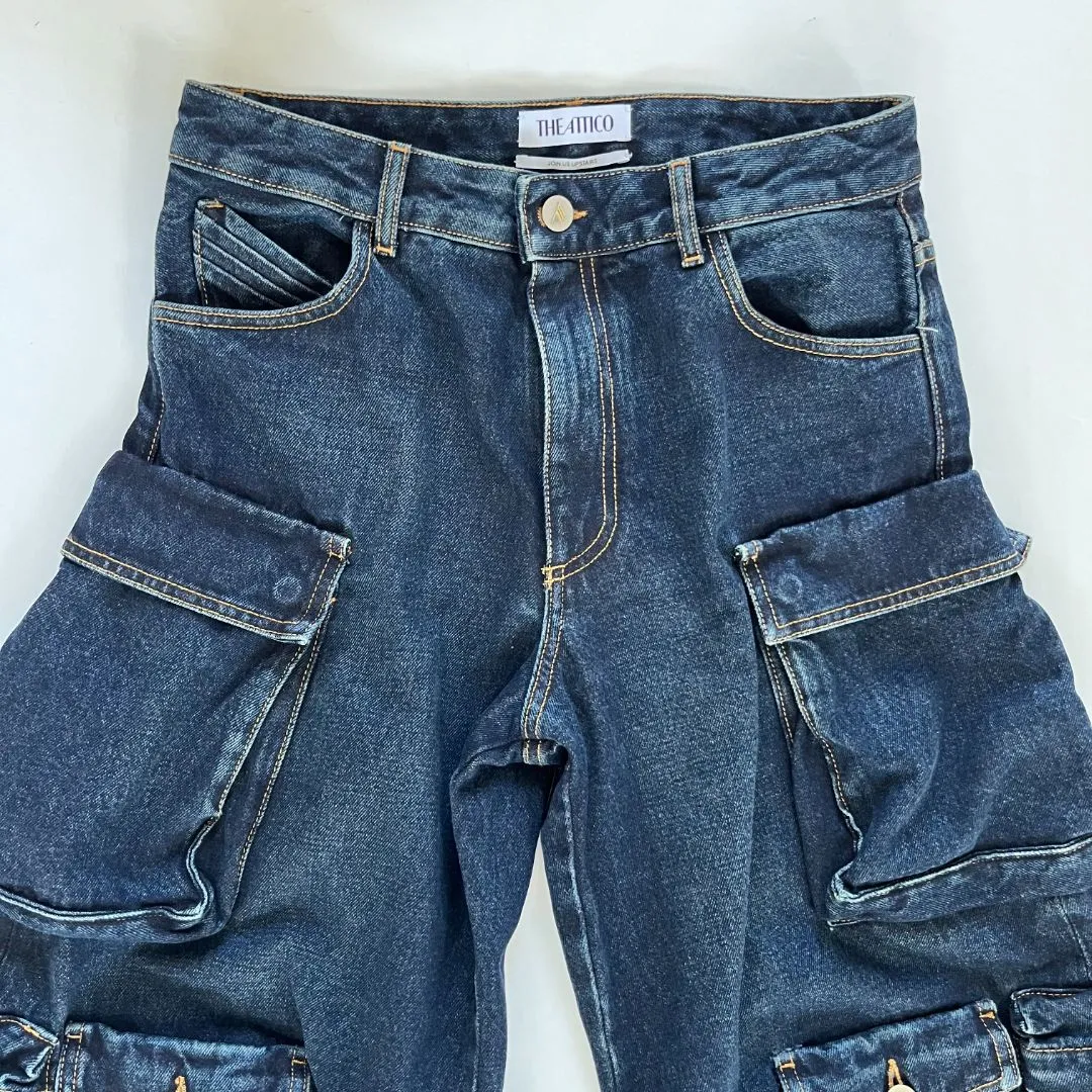 Attico Fern denim cargo pants