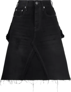 Balenciaga Denim Skirt 'Matte Black', black