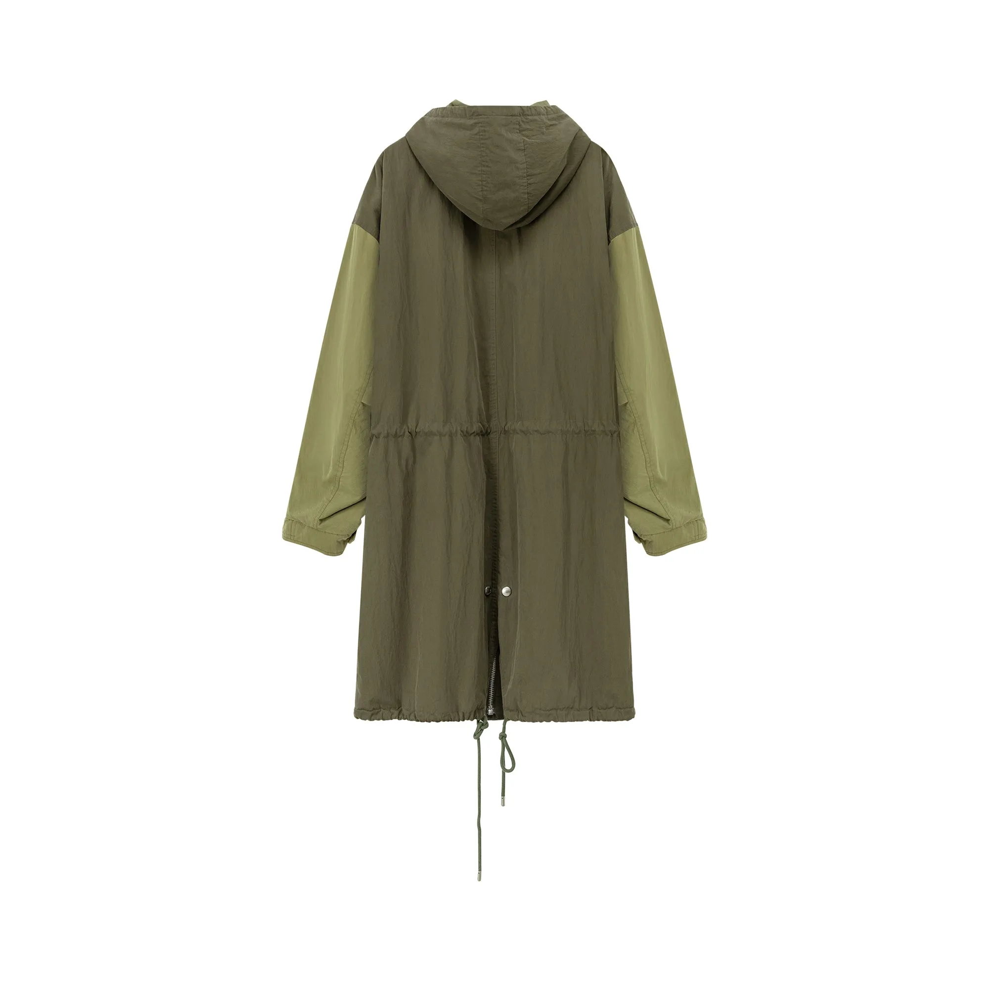 Color Combination Hooded Jacket